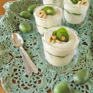 Coppette Cremose con Nergi® e Pinoli Tostati