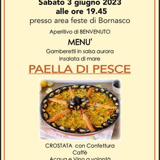 Serata paella di pesce a Bornasco