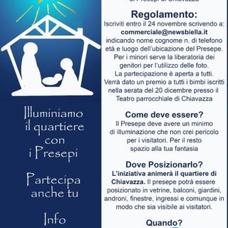 "Illuminiamo il quartiere con i presepi", una rassegna per le vie di Chiavazza