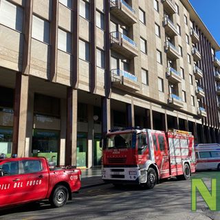 Biellla, soccorso di persona in Viale Roma. Sul posto Vigili del Fuoco e Polizia, foto Finatti