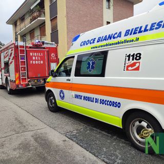 Chiavazza: anziana cade in casa, affidata alle cure del 118, foto Mattia Baù per newsbiella.it