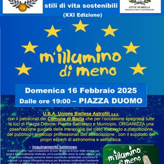 A Biella i telescopi di UBA per osservare il cielo il 16 febbraio