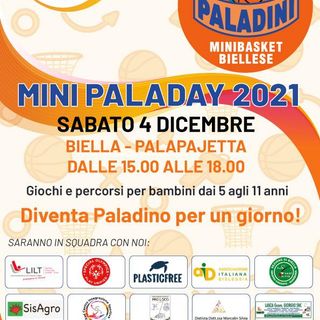 1° Mini Paladay a Biella: giochi ed esperienze educative e divertenti per tutti i bambini, la locandina