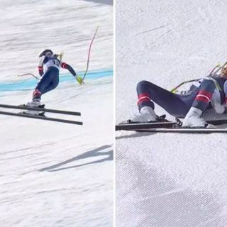 Paura per Vonn, caduta rovinosa e grave infortunio in discesa Milano Cortina