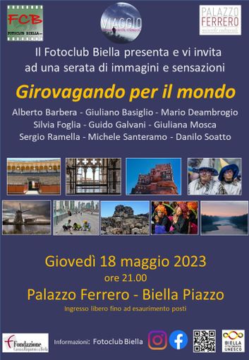 Girovagando per il mondo, una serata a Palazzo Ferrero con Fotoclub