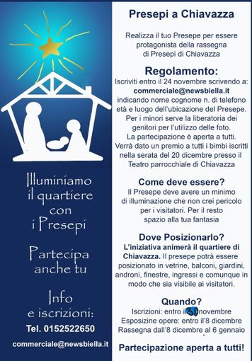 "Illuminiamo il quartiere con i presepi", una rassegna per le vie di Chiavazza