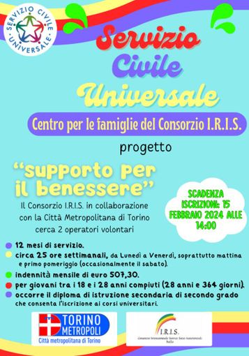 Servizio civile, il Consorzio IRIS cerca 2 volontari - Foto pagina FB Consorzio IRIS