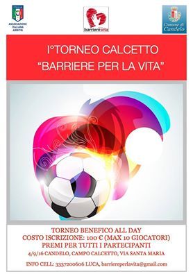 Calcetto benefico con l'associazione Barriere per la vita Calcetto benefico con l'associazione Barriere per la vita