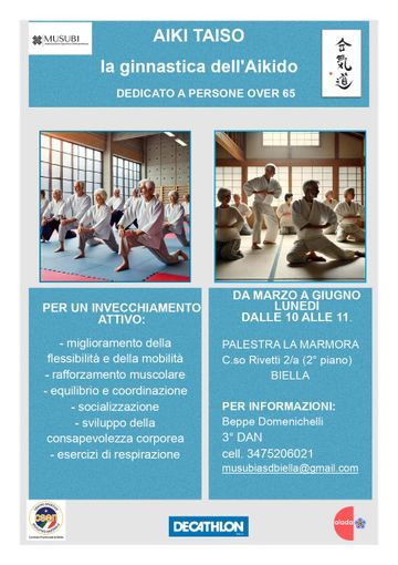 I benefici della ginnastica dell'aikido per le persone over 65: un percorso di benessere e armonia per un invecchiamento attivo. I benefici della ginnastica dell'aikido per le persone over 65: un percorso di benessere e armonia per un invecchiamento attivo.