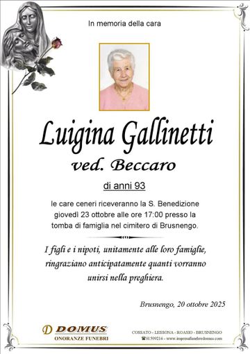 Luigina Gallinetti ved. Beccaro