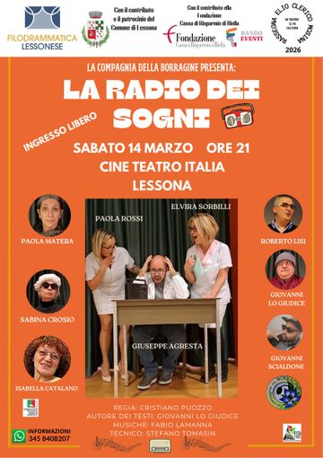“La Radio dei Sogni” al Cine Teatro Italia: quinto appuntamento a Lessona