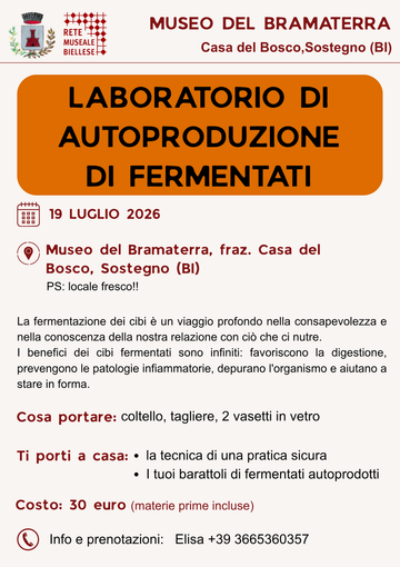 Un nuovo laboratorio al museo del Bramaterra: una domenica dedicata ai fermentati