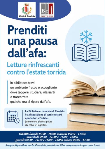 Sotto questo sole.... a Candelo ci si rinfresca con la lettura Sotto questo sole.... a Candelo ci si rinfresca con la lettura