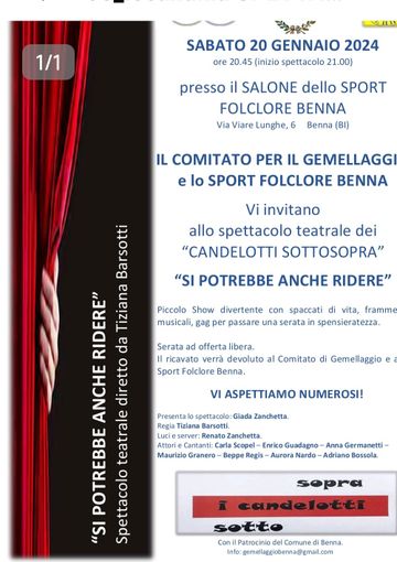 A Benna lo spettacolo "Si potrebbe anche ridere"