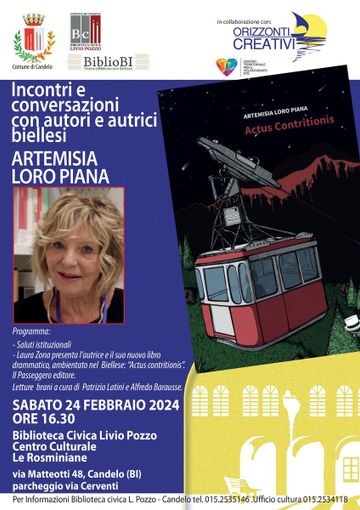 Biella, Orizzonti Creativi: riprendono gli incontri con gli scrittori biellesi.