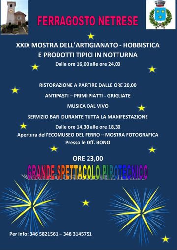 Spettacolo pirotecnico al Ferragosto Netrese: l’edizione 2024.