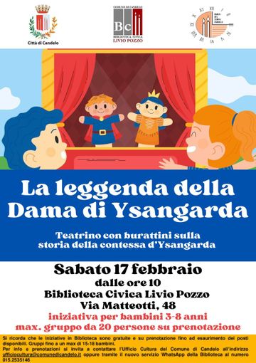 A Candelo tutti al teatro dei burattini con La leggenda della dama d’Ysangarda