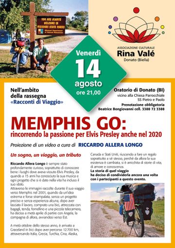 Il 14 Agosto a Donato - Memphis Go: rincorrendo la passione per Elvis Presley