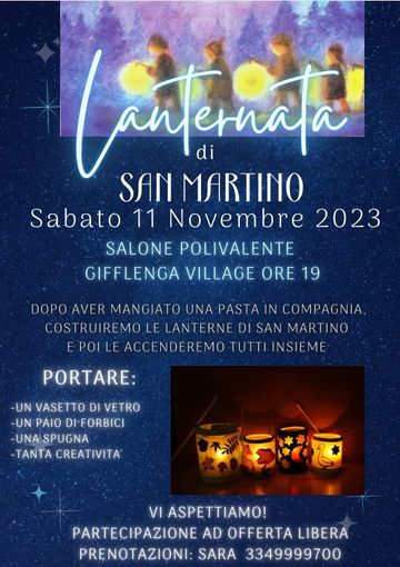 A Gifflenga, la “Lanternata di San Martino”, in occasione del Santo Patrono.