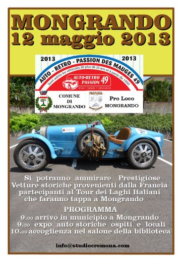 Il Rally storico Auto retrò 49 fa tappa a Mongrando Il Rally storico Auto retrò 49 fa tappa a Mongrando