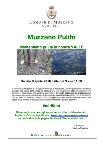 Muzzano: Campagna di informazione per la pulizia del paese VIDEO