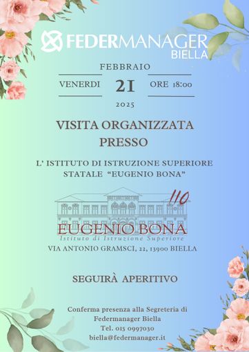 Biella, all'Istituto Eugenio Bona i manager tornano a scuola. Biella, all'Istituto Eugenio Bona i manager tornano a scuola.