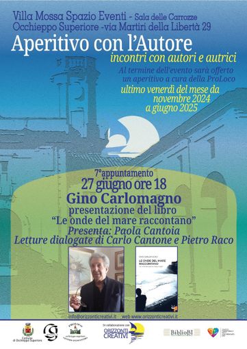 Gino Carlomagno ospite a Occhieppo Superiore con il suo libro "Le onde del mare raccontano" Gino Carlomagno ospite a Occhieppo Superiore con il suo libro "Le onde del mare raccontano"