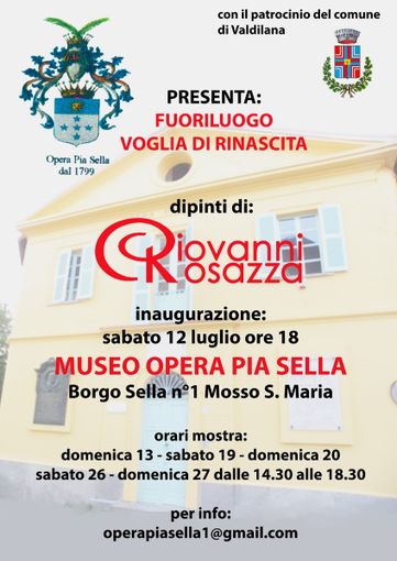 Valdilana, a Mosso si presenta la mostra “Fuoriluogo. Voglia di rinascita”