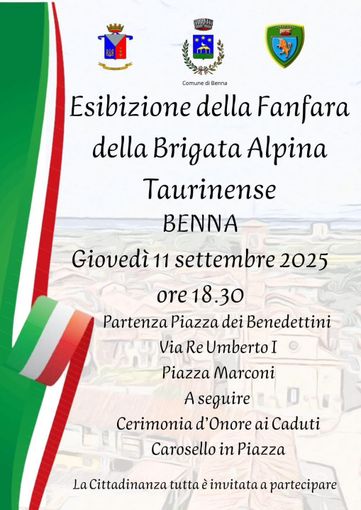 Benna ospita il 32 ° Reggimento Genio Guastatori di Fossano della Brigata Alpina "Taurinense"