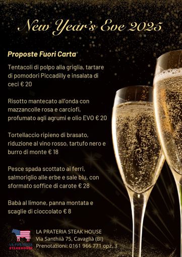 A La Prateria Steakhouse il Capodanno dal gusto autentico FOTO