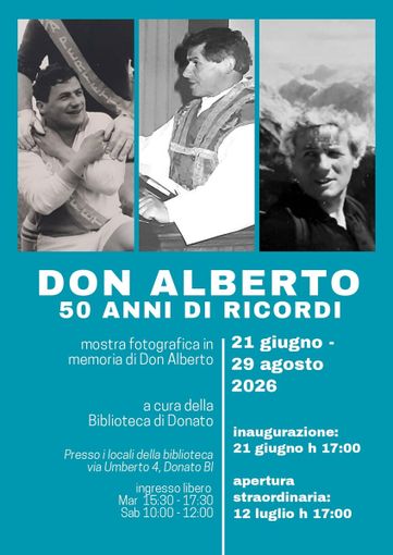 A Donato una mostra in memoria di Don Alberto De Toni A Donato una mostra in memoria di Don Alberto De Toni