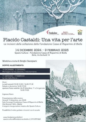 Biella, prosegue la mostra "Placido Castaldi: una vita per l'arte".