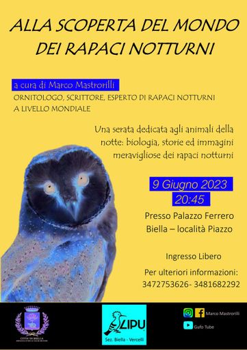 "Alla scoperta del mondo dei rapaci notturni", una conferenza a Palazzo Ferrero