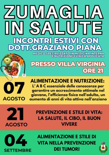 Tornano gli appuntamenti di Zumaglia in Salute - Foto pagina FB Comune di Zumaglia Tornano gli appuntamenti di Zumaglia in Salute - Foto pagina FB Comune di Zumaglia