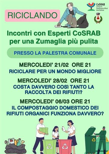 Riciclando, a Zumaglia incontri con gli esperti del Cosrab - Foto pagina FB Comune di Zumaglia