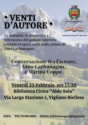 Vigliano, a "Venti d'autore" Gino Carlomagno Vigliano, a "Venti d'autore" Gino Carlomagno