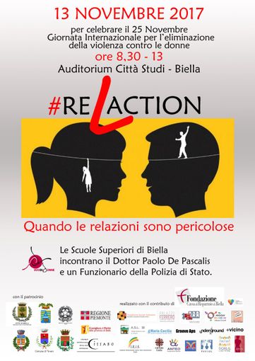 Città Studi: Convegno di "#RELACTION - quando le relazioni sono pericolose" con gli studenti