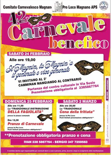 A Magnano il 42° Carnevale benefico: gli eventi in programma.