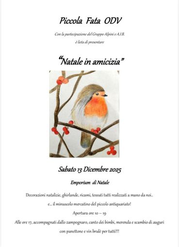 "Natale in amicizia" a Pettinengo: intrattenimento, merenda e vin brulé