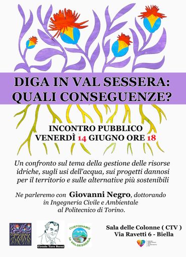 Diga in Valsessera: quali conseguenze? A Biella l’incontro pubblico. Diga in Valsessera: quali conseguenze? A Biella l’incontro pubblico.