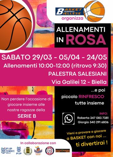 Basket Femminile Biellese, tre eventi "in rosa" Basket Femminile Biellese, tre eventi "in rosa"