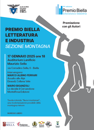 A Marco Albino Ferrari il Premio Letteratura e Industria sezione Montagna A Marco Albino Ferrari il Premio Letteratura e Industria sezione Montagna