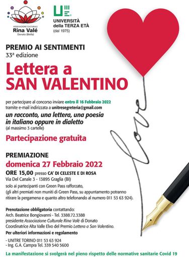 Lettere a San Valentino, Premio nazionale ai Sentimenti 2022