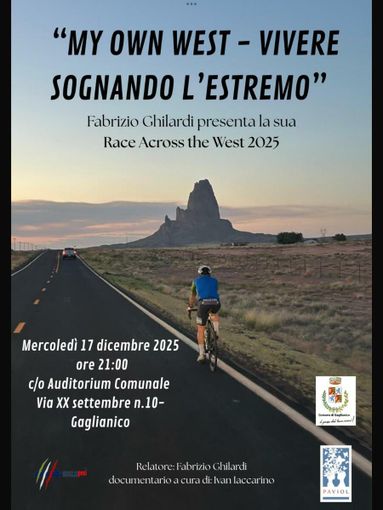 “My Own West – Vivere sognando l’estremo”: a Gaglianico il racconto di una sfida oltre i limiti