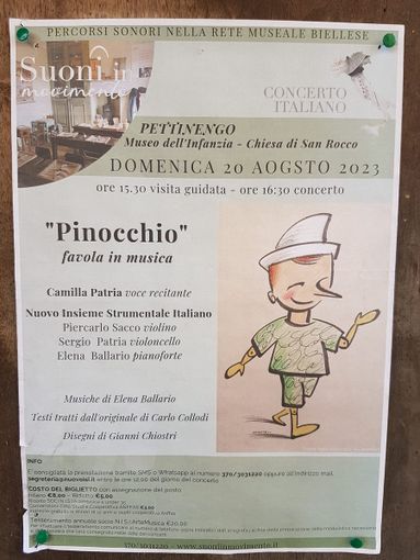 A Pettinengo, "Suoni in movimento" incontra Pinocchio