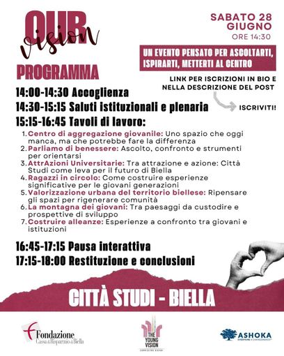 Città Studi ospita "Our Vision": tavoli tematici, rete e protagonismo giovanile Città Studi ospita "Our Vision": tavoli tematici, rete e protagonismo giovanile