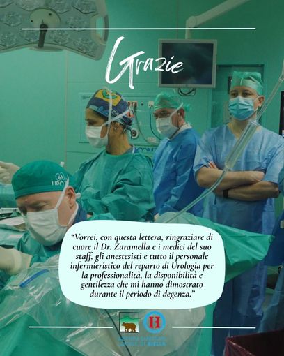 Il valore dell’assistenza: paziente ringrazia medici e infermieri dell’Urologia Il valore dell’assistenza: paziente ringrazia medici e infermieri dell’Urologia