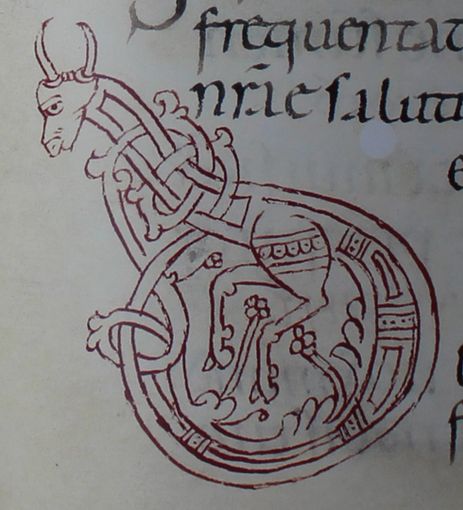 Incipit “G”, Sacramentarium Episcopi Warmundi (Sacramentario del Vescovo Warmondo di Ivrea): fine secolo X, Ivrea, Biblioteca Capitolare, Ms 31 LXXXVI). Priuli Verlucca,1990, copia posseduta a Biella dal Comm. Mario Coda. Incipit “G”, Sacramentarium Episcopi Warmundi (Sacramentario del Vescovo Warmondo di Ivrea): fine secolo X, Ivrea, Biblioteca Capitolare, Ms 31 LXXXVI). Priuli Verlucca,1990, copia posseduta a Biella dal Comm. Mario Coda.