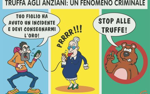 Truffe agli anziani: il copione criminale che continua a ripetersi - Illustrazione di Giovanni Cavallo