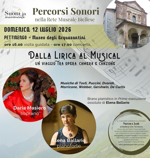 "Percorsi sonori" al MUSA: concerto a Pettinengo